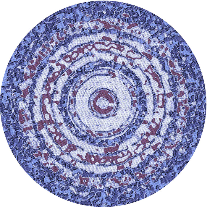 Square Patterned Deep Periwinkle Purple Rug, pat3259blu