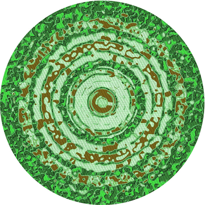 Square Machine Washable Transitional Green Rug in a Living Room, wshpat3259grn
