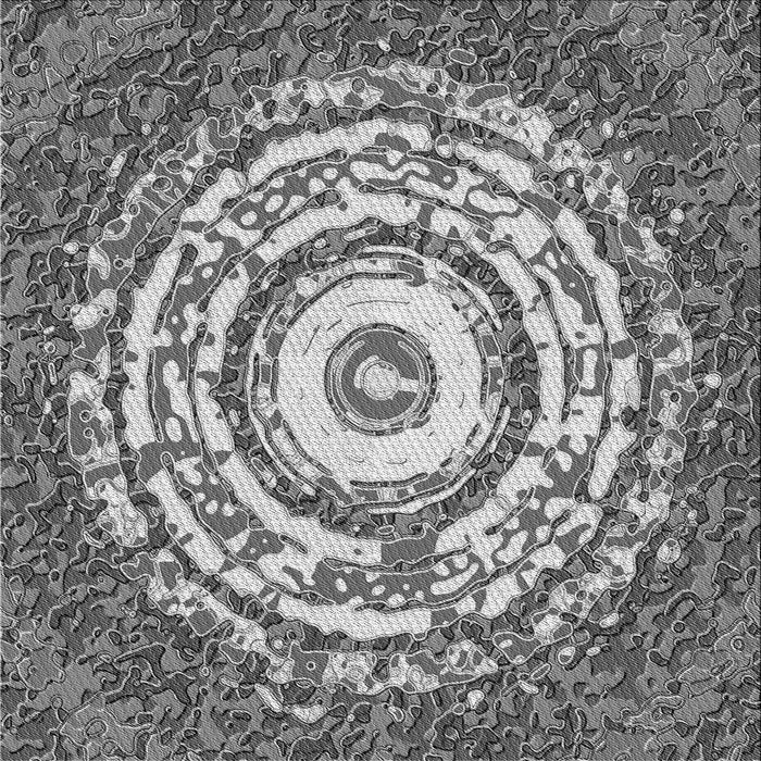 Round Machine Washable Transitional Cloud Gray Rug, wshpat3259gry