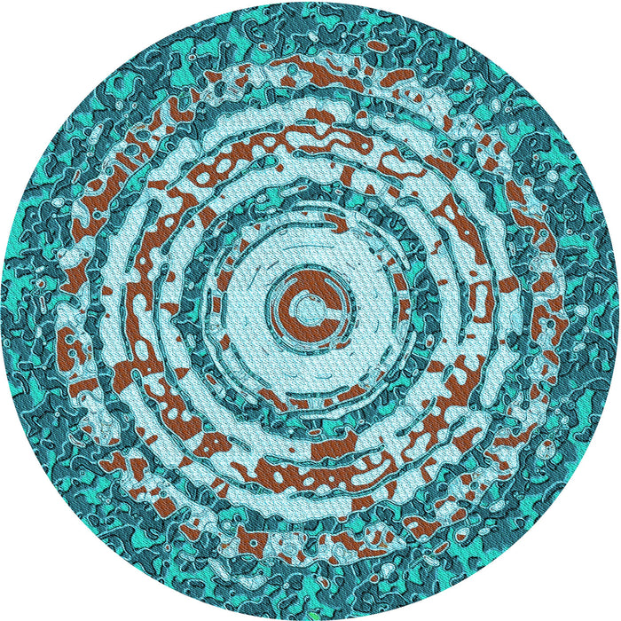 Square Machine Washable Transitional Greenish Blue Green Rug in a Living Room, wshpat3259lblu