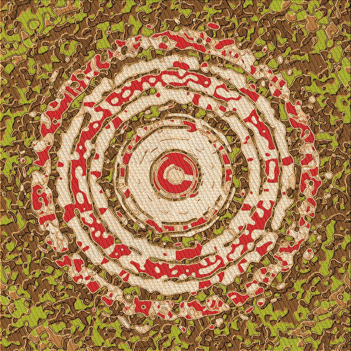 Round Machine Washable Transitional Mahogany Brown Rug, wshpat3259org