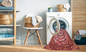 Machine Washable Transitional Red Rug in a Washing Machine, wshpat3259rd