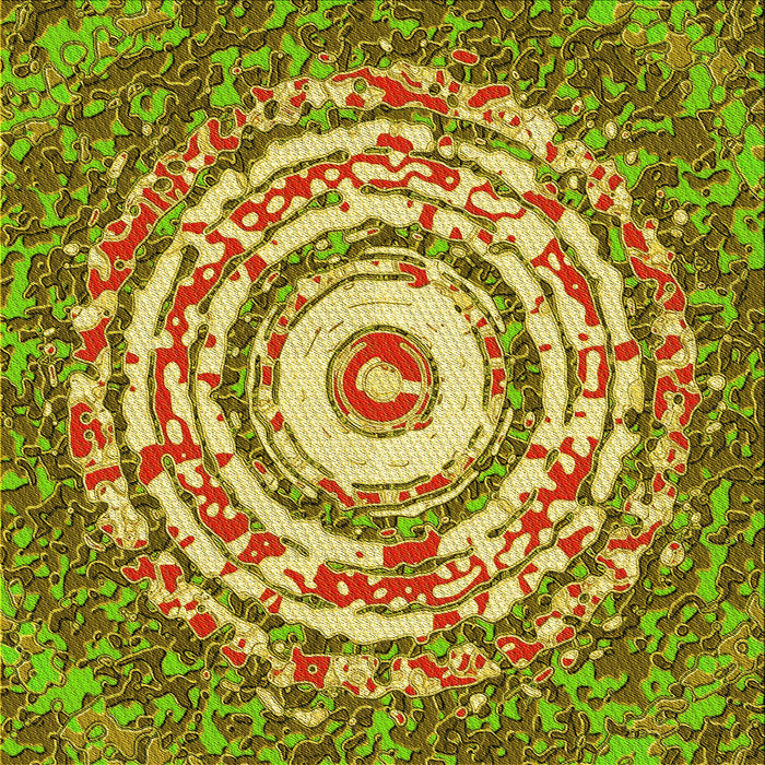 Round Machine Washable Transitional Dark Bronze Brown Rug, wshpat3259yw