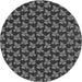 Square Patterned Charcoal Black Rug, pat326gry