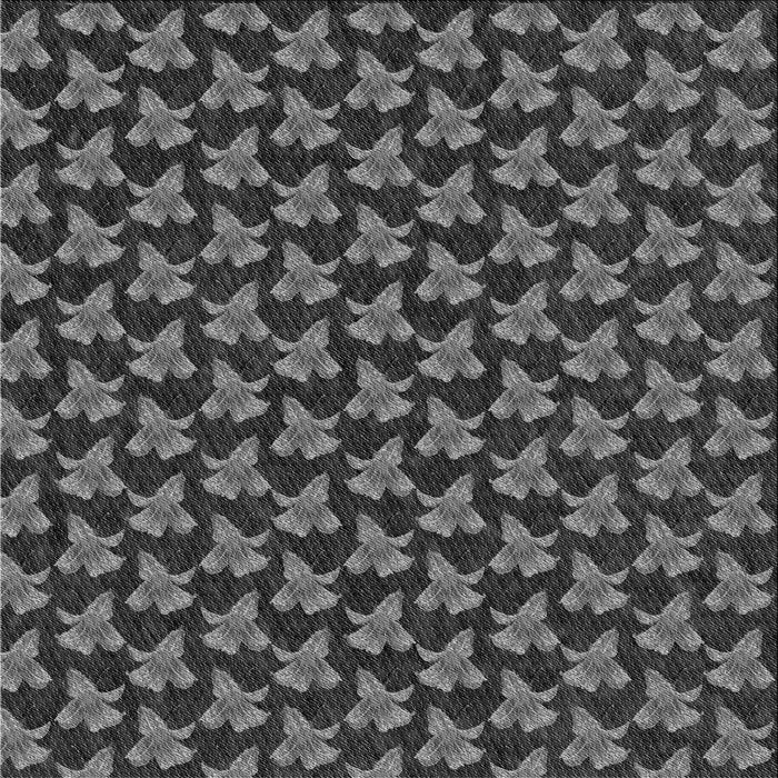 Round Patterned Charcoal Black Rug, pat326gry