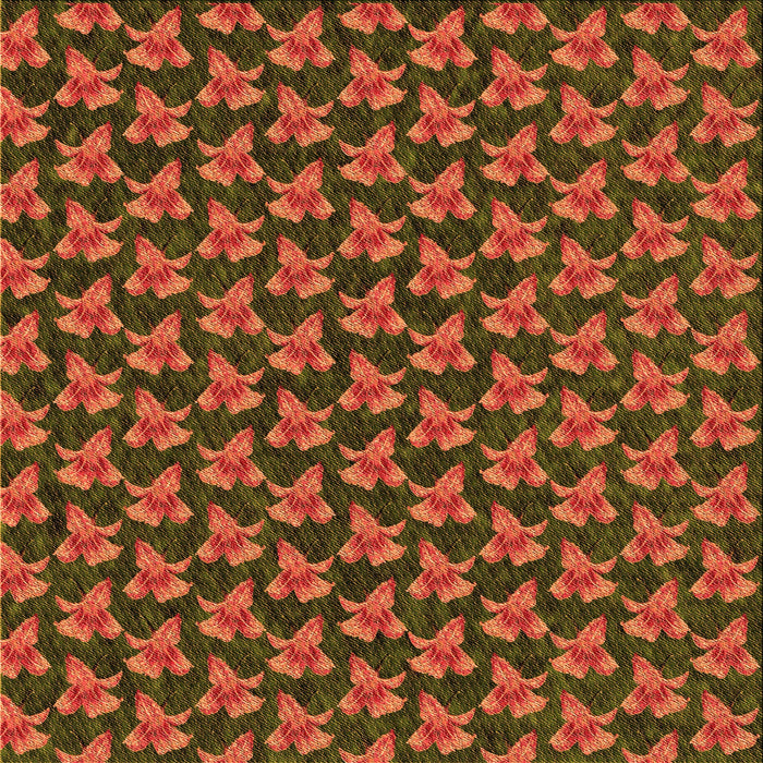 Round Machine Washable Transitional Saffron Red Rug, wshpat326org