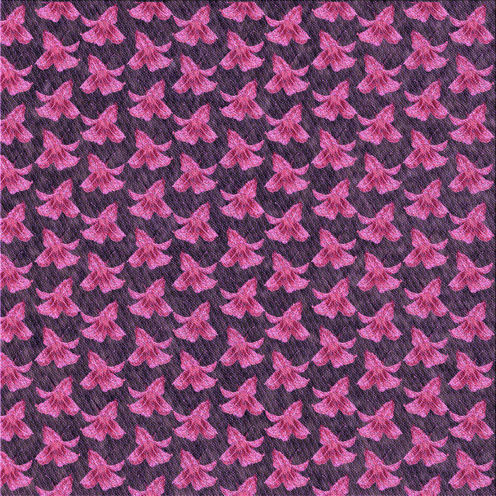 Round Patterned Orchid Purple Rug, pat326pur