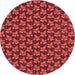 Square Patterned Red Rug, pat326rd