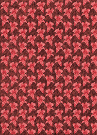 Machine Washable Transitional Red Rug, wshpat326rd