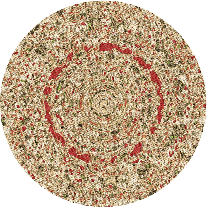 Square Patterned Red Rug, pat3260brn