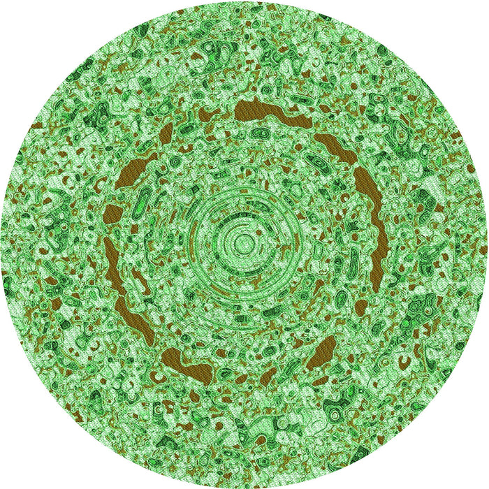 Square Patterned Dark Lime Green Rug, pat3260grn