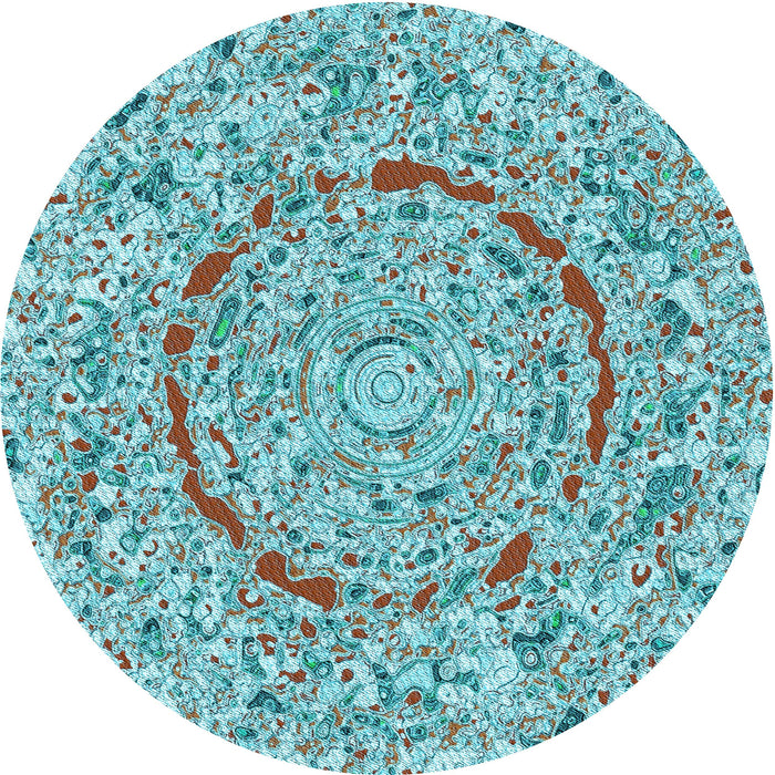 Square Patterned Sea Green Rug, pat3260lblu