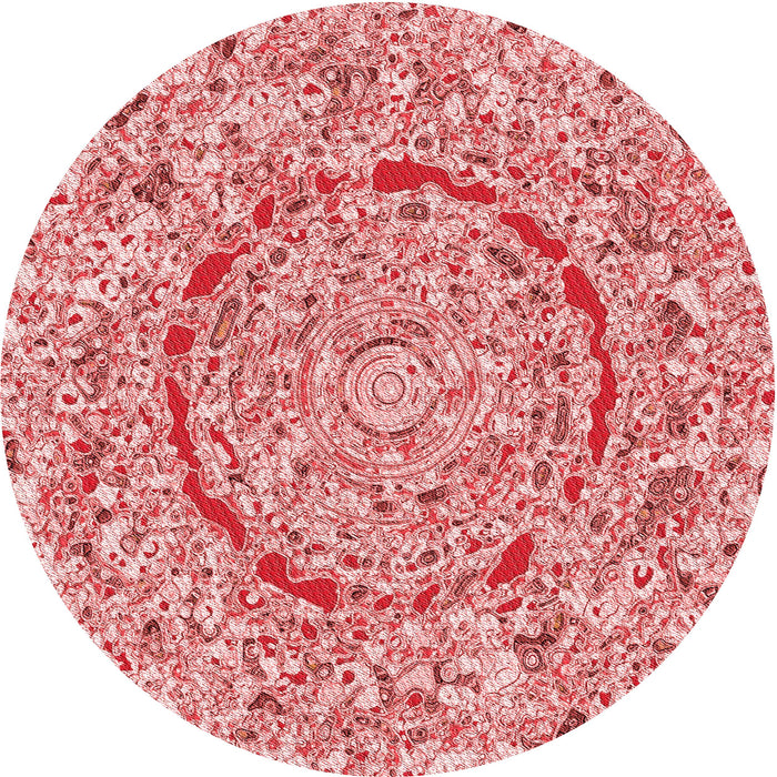 Square Patterned Pastel Pink Rug, pat3260rd