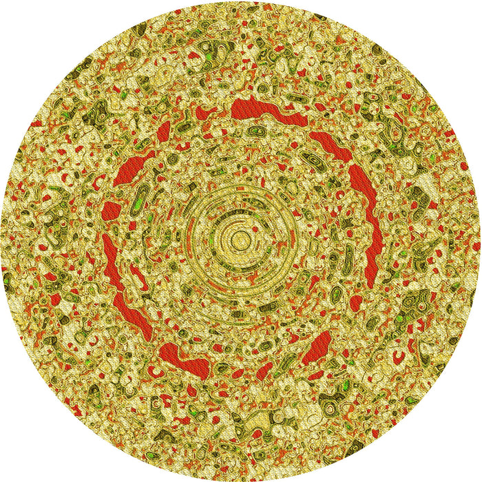 Square Patterned Bold Yellow Rug, pat3260yw