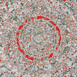 Sideview of Machine Washable Transitional Chestnut Brown Rug, wshpat3260