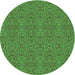 Square Patterned Green Rug, pat3261grn