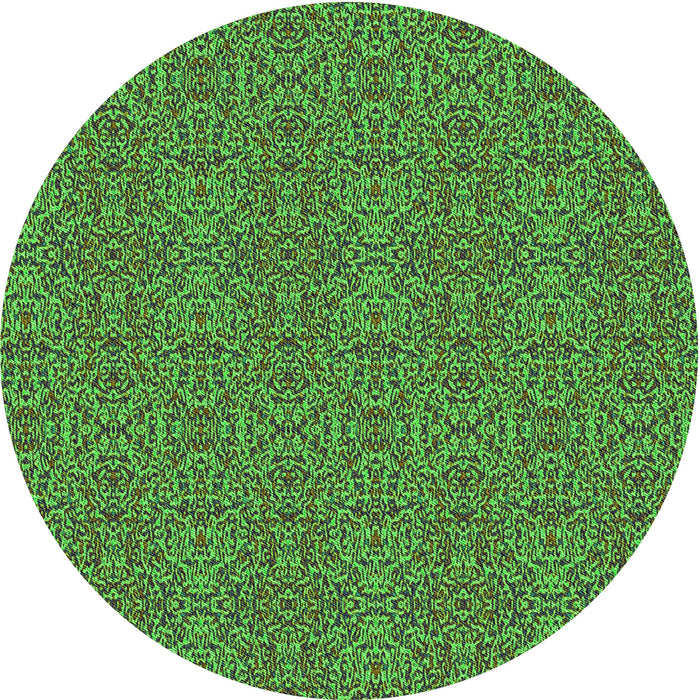 Square Machine Washable Transitional Green Rug in a Living Room, wshpat3261grn