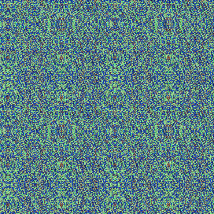 Round Patterned Sapphire Blue Rug, pat3261lblu