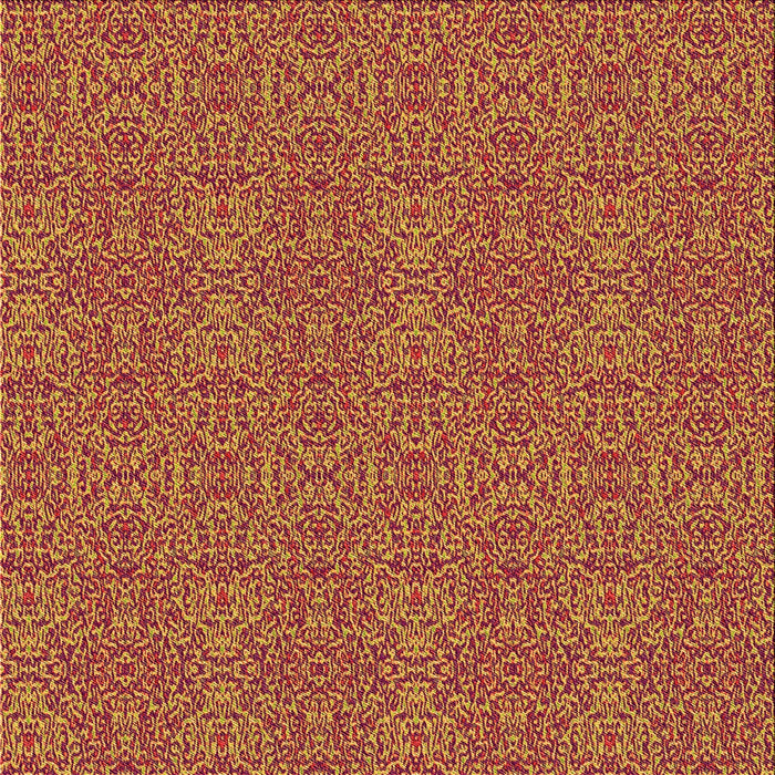 Round Patterned Red Rug, pat3261org