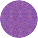 Square Machine Washable Transitional Orchid Purple Rug in a Living Room, wshpat3261pur