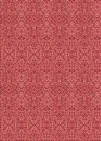 Machine Washable Transitional Red Rug, wshpat3261rd