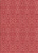 Machine Washable Transitional Red Rug, wshpat3261rd