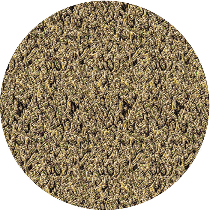 Square Patterned Metallic Gold Rug, pat3262brn