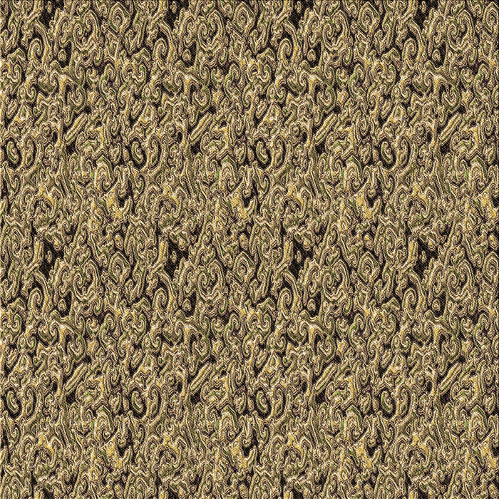 Round Patterned Metallic Gold Rug, pat3262brn