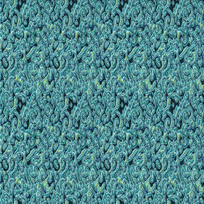 Round Patterned Turquoise Green Rug, pat3262lblu