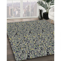 Patterned Sage Green Novelty Rug, pat3262