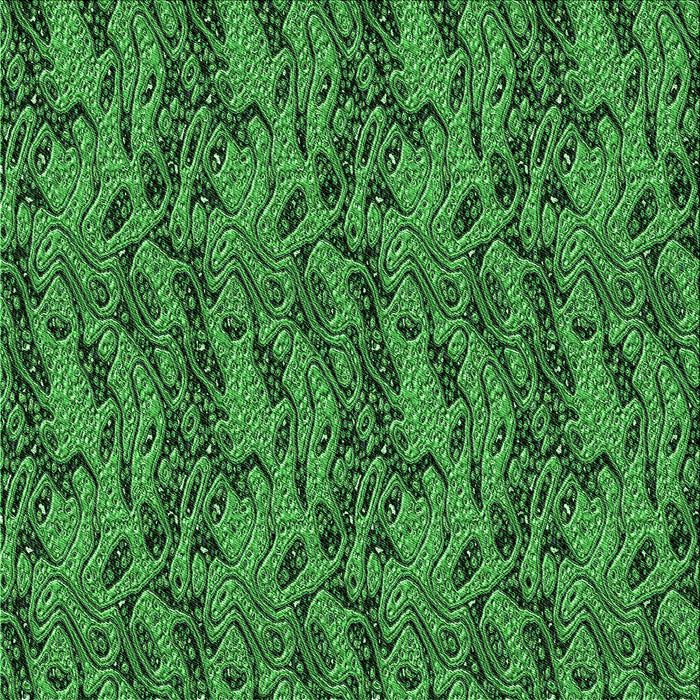 Round Machine Washable Transitional Deep Emerald Green Rug, wshpat3263grn