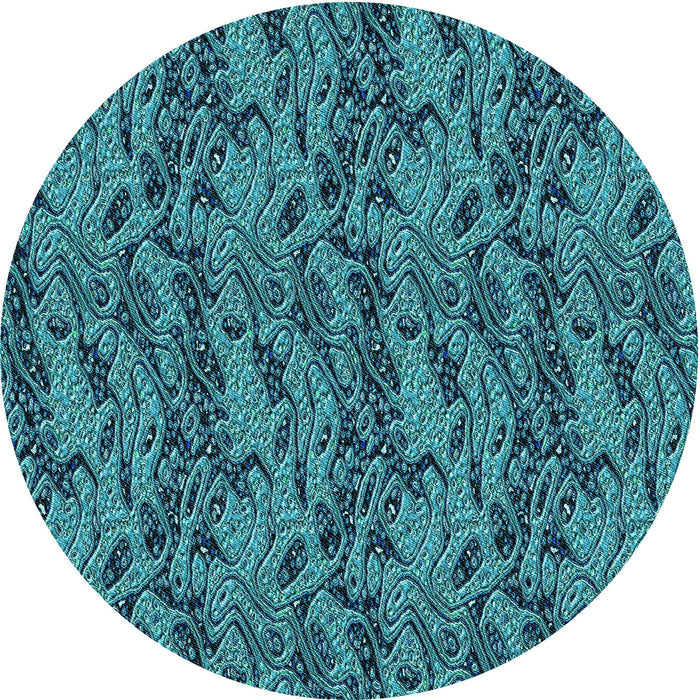 Square Patterned Dark Turquoise Green Rug, pat3263lblu