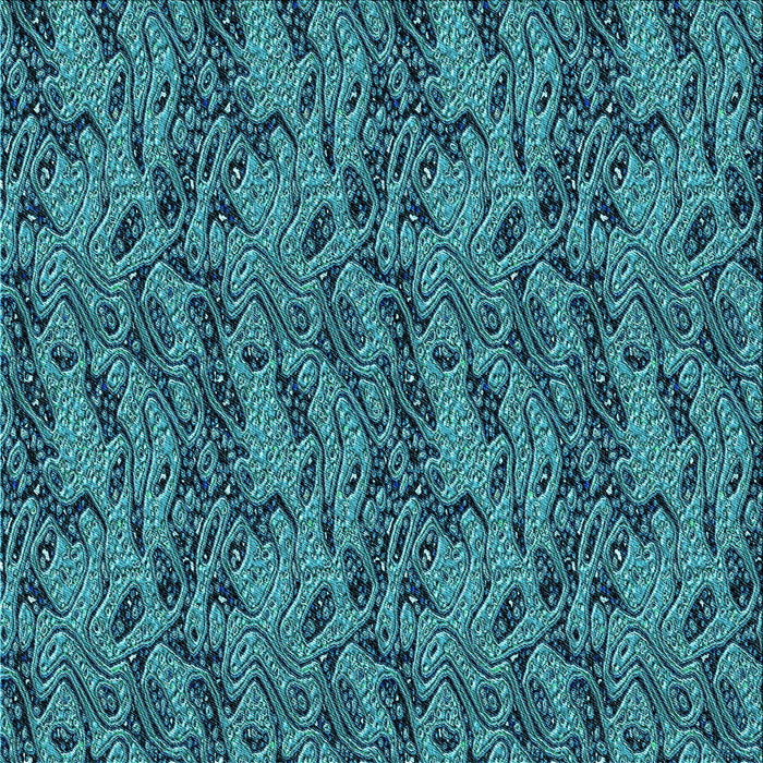 Round Patterned Dark Turquoise Green Rug, pat3263lblu