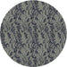 Sideview of Patterned Dark Gray Novelty Rug, pat3263