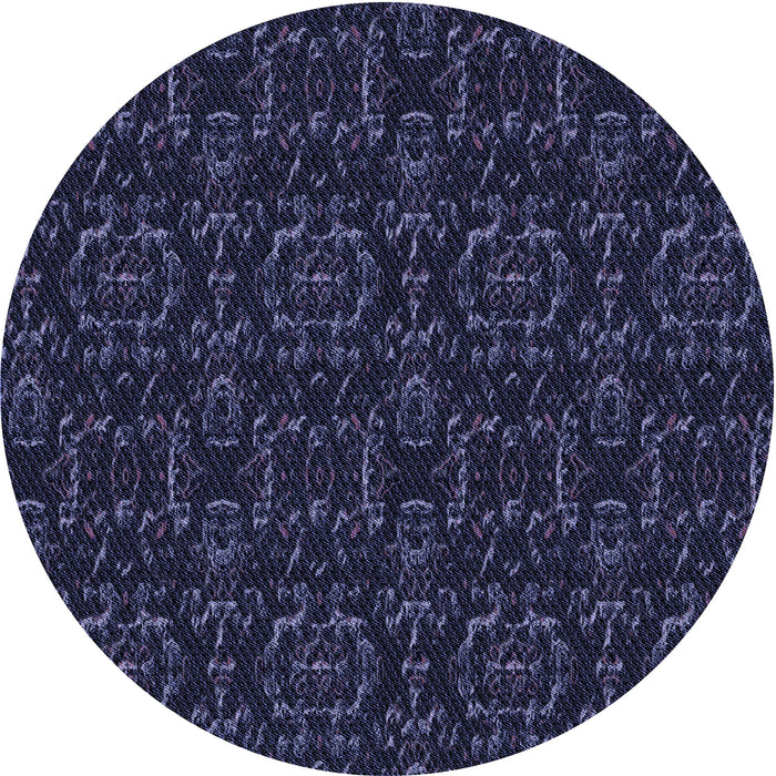 Square Patterned Deep Periwinkle Purple Rug, pat3264blu