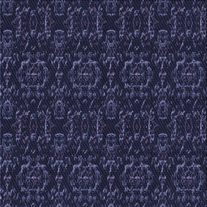 Round Patterned Deep Periwinkle Purple Rug, pat3264blu