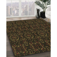 Patterned Red Brown Rug, pat3264brn