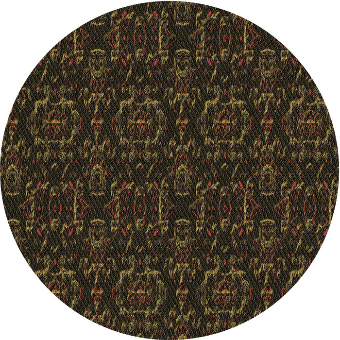 Square Machine Washable Transitional Red Brown Rug in a Living Room, wshpat3264brn