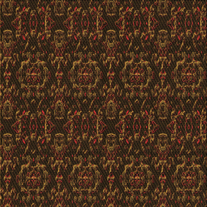 Round Patterned Dark Bronze Brown Rug, pat3264org