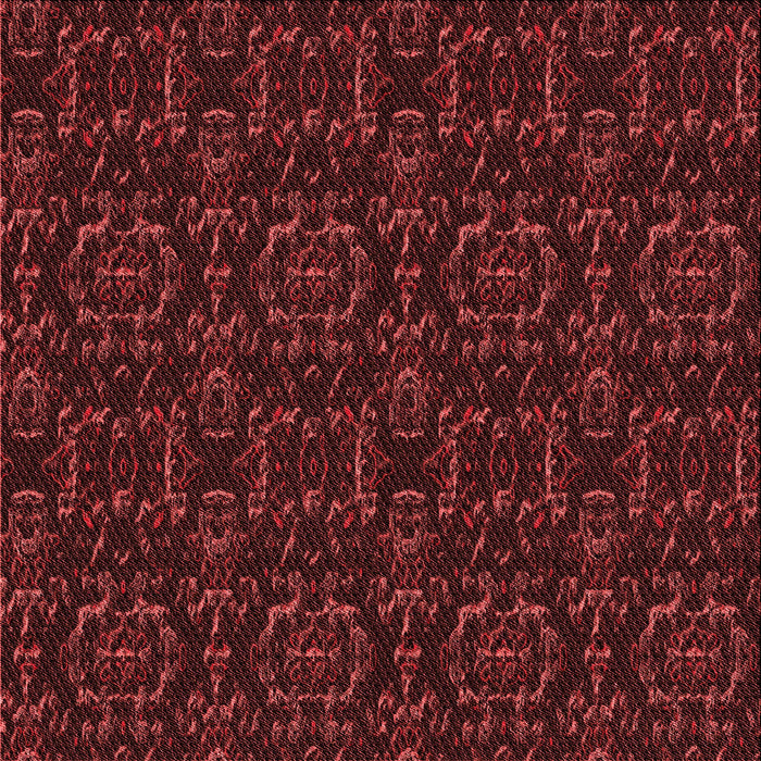 Round Patterned Fire Brick Red Rug, pat3264rd