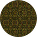 Square Patterned Dark Bronze Brown Rug, pat3264yw