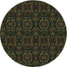 Square Machine Washable Transitional Black Rug, wshpat3264