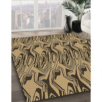 Patterned Orange Rug, pat3265brn