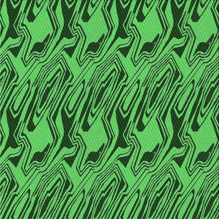 Round Patterned Deep Emerald Green Rug, pat3265grn