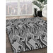 Patterned Cloud Gray Rug in Family Room, pat3265gry