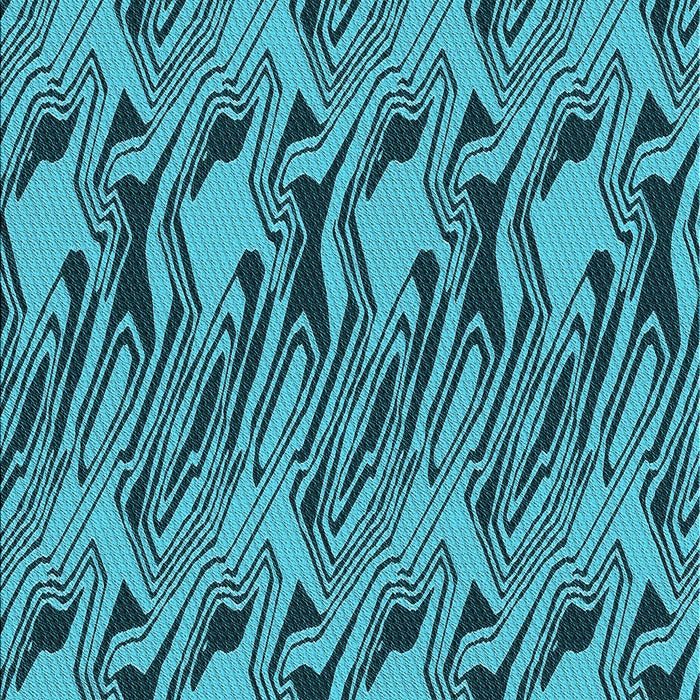 Patterned Bright Turquoise Blue Rug, pat3265lblu