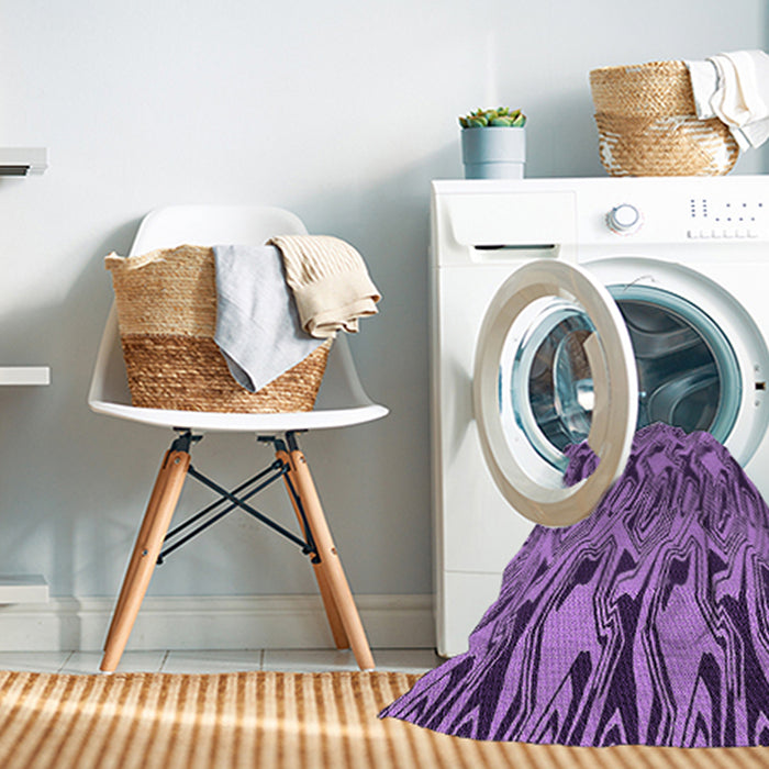 Machine Washable Transitional Violet Purple Rug in a Washing Machine, wshpat3265pur