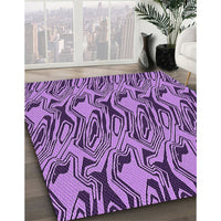 Patterned Violet Purple Rug, pat3265pur