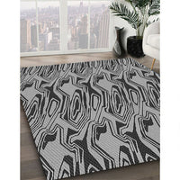 Patterned Cloud Gray Novelty Rug, pat3265