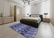 Patterned Blue Rug in a Bedroom, pat3266blu